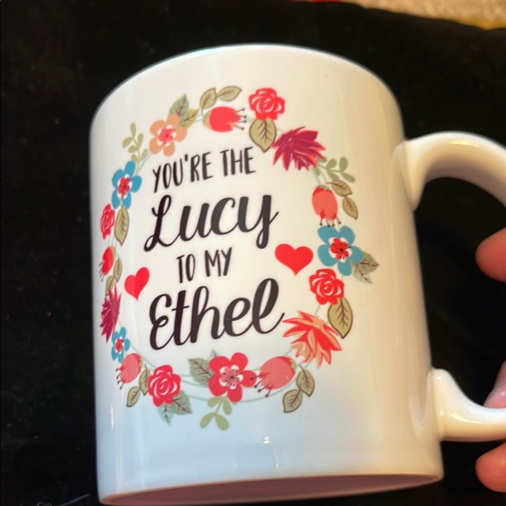 White and Red Floral Ceramic Mugs Set